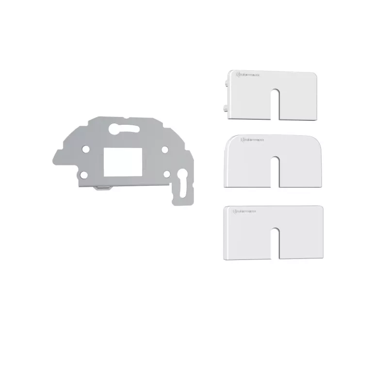 Kindermann Konnect Design Click Πρίζα Πλαίσιο Pure White RAL 9010 2-Port Keystone