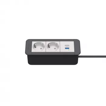 Kindermann CP Office Frame 3πλό 2x Schuko 1x USB-C PD Μονάδα Σύνδεσης Γραφείου