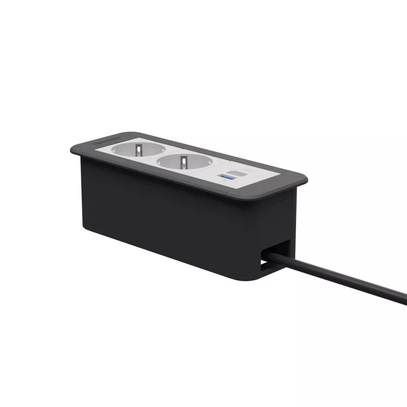 Kindermann CP Office Frame 3πλό 2x Schuko 1x USB-C PD Μονάδα Σύνδεσης Γραφείου