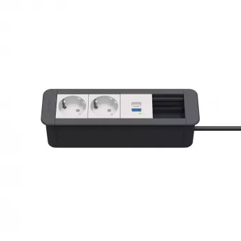 Kindermann CP Office Frame 4πλό 2x Schuko 1x USB-C PD Μονάδα Τροφοδοσίας & Δεδομένων Γραφείου