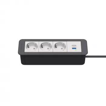 Kindermann CP Office Frame 4πλό 3x Schuko 1x USB-C PD Μονάδα Συνδεσιμότητας Γραφείου