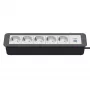 Kindermann CablePort Office Frame 6πλό 5x Schuko 1x USB-C PD 60W Ασημί