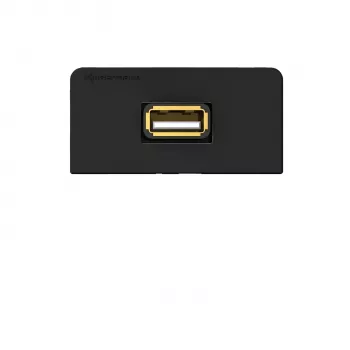 Kindermann Πάνελ Σύνδεσης USB 2.0 Ανθρακί RAL 7024 Ημιπλαίσιο με Καλώδιο Pigtail 7457000522