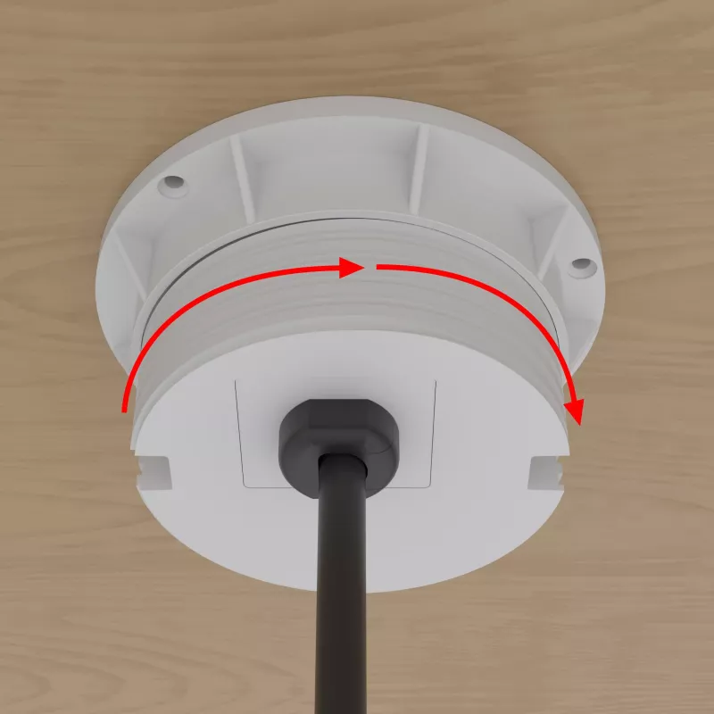 Kindermann CablePort Τραπέζι Λευκό (STS-R90-2 weiß) - Πάνελ Σύνδεσης Τραπεζιού με 2x Υποδοχές Schuko