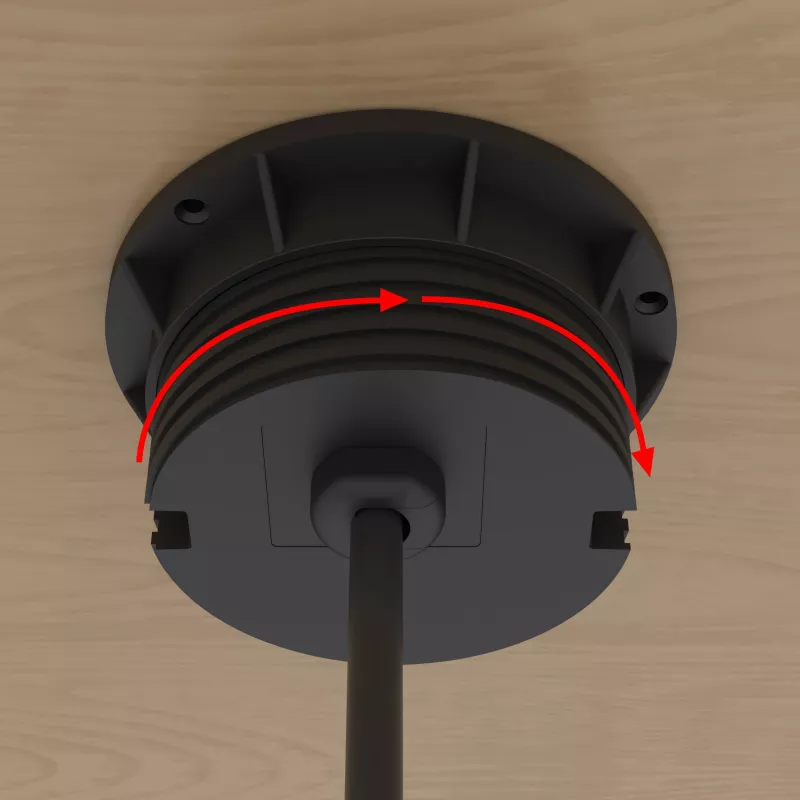 Kindermann CablePort Τραπέζι Μαύρο (STS-R90-2 blac) - Θήκη Πάνελ Σύνδεσης Τραπεζιού