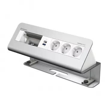Kindermann CablePort desk² 6πλό 3x Ρεύμα USB Μονάδα Σφιγκτήρα Τραπεζιού (7430001163)