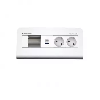 Kindermann CP desk² 80 4πλό 2x Ρεύμα USB Πάνελ Σύνδεσης Γραφείου