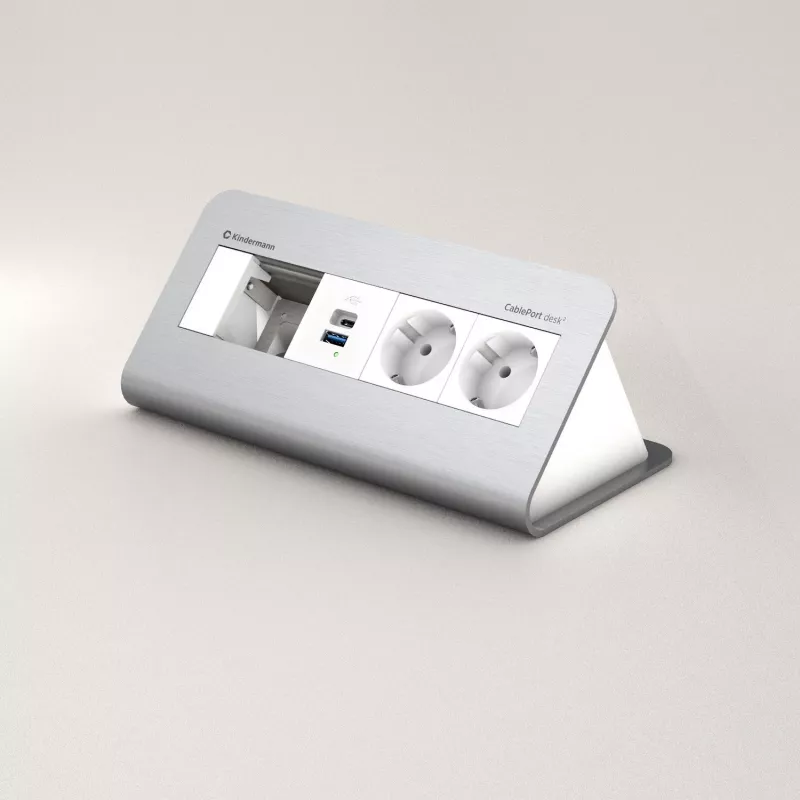 Kindermann CP desk² 80 4πλό 2x Ρεύμα USB Πάνελ Σύνδεσης Γραφείου