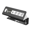 Kindermann CablePort desk 6 θέσεων 3x Schuko 2x USB-A μονάδα σύνδεσης γραφείου ασημί/μαύρο