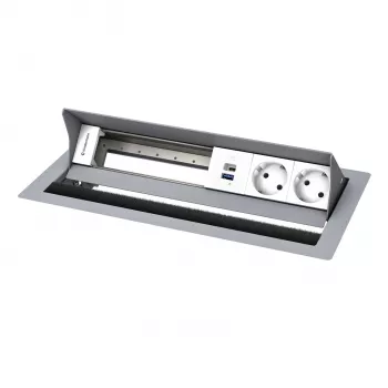 Kindermann CP Standard² 6πλό Πάνελ Σύνδεσης Τραπεζιού με 2x Υποδοχές, 1x Υποδοχή Φόρτισης USB-A, HDMI, RJ45