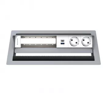 Kindermann CP Standard² 6πλό Πάνελ Σύνδεσης Τραπεζιού με 2x Υποδοχές, 1x Υποδοχή Φόρτισης USB-A, HDMI, RJ45