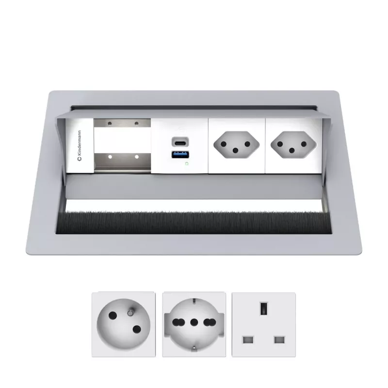 Kindermann CP Standard² 4πλό 2x Schuko/USB INT 7492IN1172