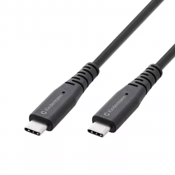 Kindermann Καλώδιο USB 4.0 2m USB-C σε USB-C - Καλώδιο Δεδομένων/Βίντεο/Φόρτισης - Μαύρο