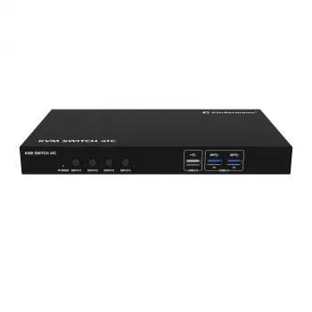 Kindermann KVM Switch 41C - 4-Port Ψηφιακός KVM Switch με DVI-D, USB, Audio, EDID-Emulation