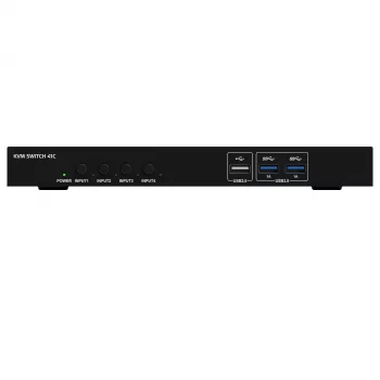 Kindermann KVM Switch 41C - 4-Port Ψηφιακός KVM Switch με DVI-D, USB, Audio, EDID-Emulation