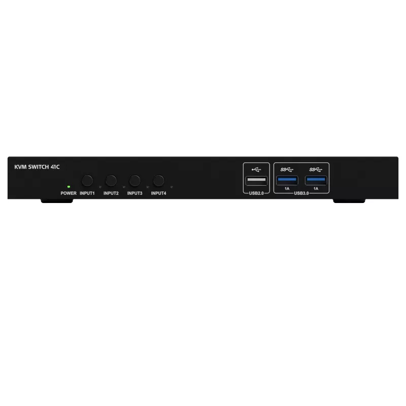Kindermann KVM Switch 41C - 4-Port Ψηφιακός KVM Switch με DVI-D, USB, Audio, EDID-Emulation