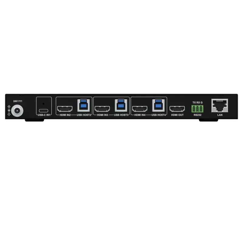 Kindermann KVM Switch 41C - 4-Port Ψηφιακός KVM Switch με DVI-D, USB, Audio, EDID-Emulation