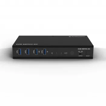Kindermann KVM Switch 21C - 2-Port DVI-I KVM Switch με Audio και USB-Hub