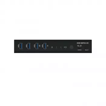 Kindermann KVM Switch 21C - 2-Port DVI-I KVM Switch με Audio και USB-Hub