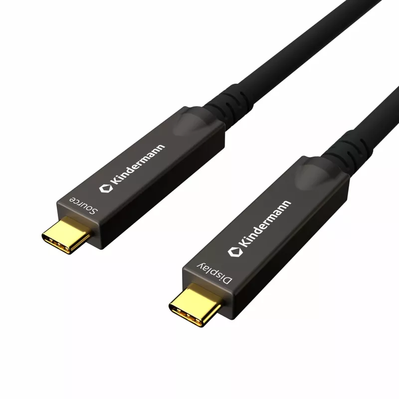 Kindermann USB-C AOC Full Feature Καλώδιο 12m αρσενικό/αρσενικό