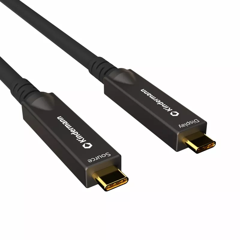 Kindermann USB-C AOC Full Feature Καλώδιο 12m αρσενικό/αρσενικό