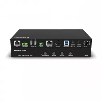 Kindermann MultiSwitch 31 HDBT 2.0 Πομπός / Presentation Switch - 3x1 USB-C & HDMI over HDBaseT - Telnet - RS-232 - 4K UHD