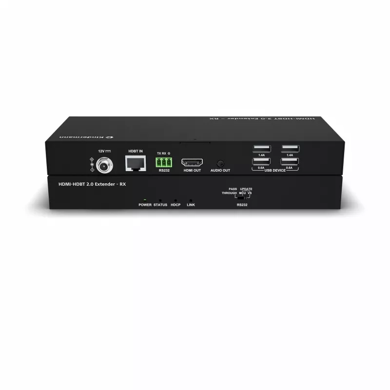Kindermann HDMI-HDBT 2.0 Extender - Δέκτης - RS-232 - USB 2.0