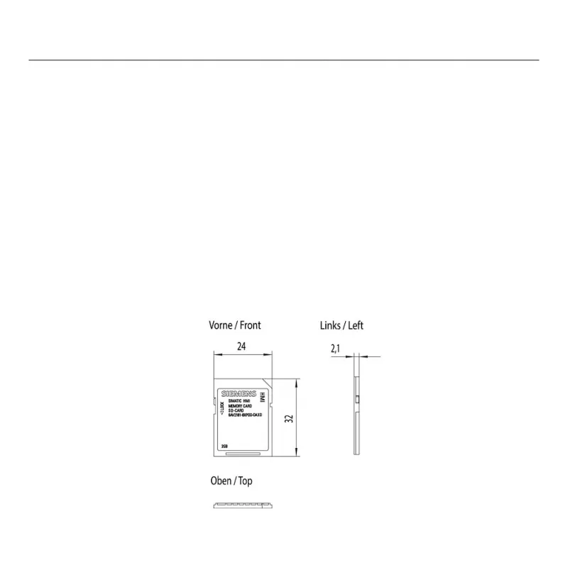 Siemens 2GB SIMATIC Secure Digital (SD) κάρτα μνήμης 6AV2181-8XP