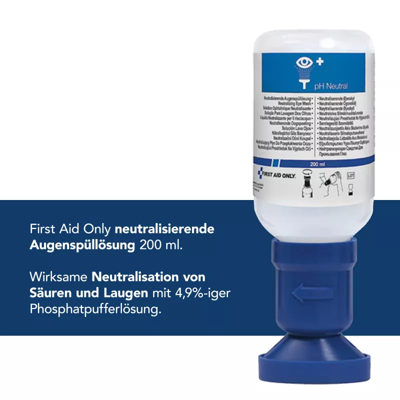 First Aid Only Φιάλη πλύσης ματιών εξουδετέρωσης pH ουδέτερο 200 ml