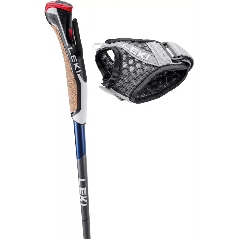LEKI KIJE Nordic Walking Smart Flash μπλε 100 cm μπαστούνι σταθερού μήκους