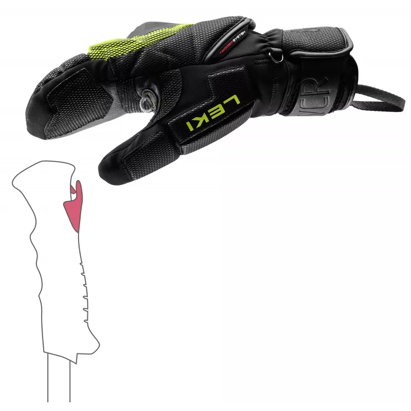 LEKI WCR Coach 3D γάντια σκι Lemon 9.5