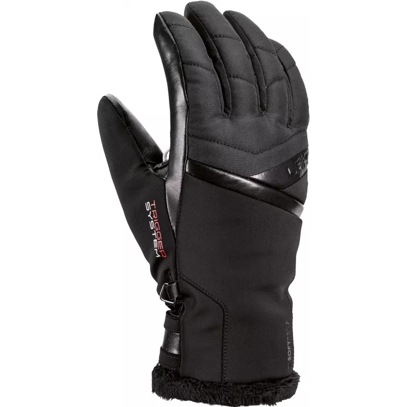 LEKI Snowfox 3D γυναικεία γάντια σκι μαύρο 7.5
