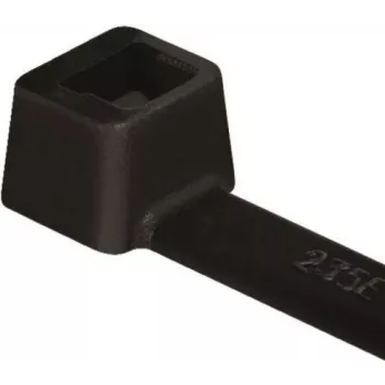 HellermannTyton T18L PA66W BK 100 δεματικά καλώδίων, μαύρο, 205 mm x 2,5 mm, συσκευασία 100 τεμ.