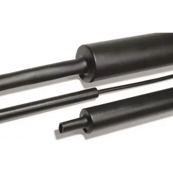 HellermannTyton 323-50750 Θερμοσυστελλόμενο μακαρόνι με κόλλα, Μαύρο, 75 mm (παρεχόμενο), 22 mm (συρρικνωμένο), αναλογία συρρίκνωσης 4:1, μήκος 1 m