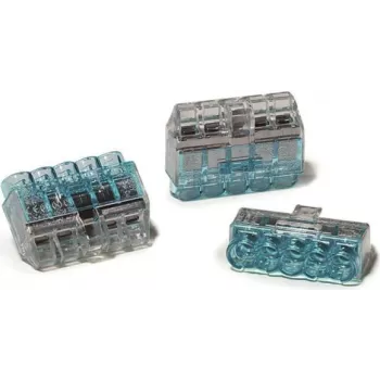 HellermannTyton HCPM-5 PC BU 75 Κλέμα τοίχου 5 πόλων 0,5-2,5 mm² Μπλε Πολυανθρακικό 23,7 mm