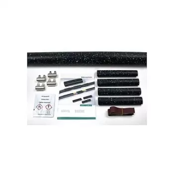 HellermannTyton LVK-C-5x6-25-PO-X-BK Θερμοσυστελλόμενο σετ σύνδεσης με βιδωτούς συνδέσμους 380-04015, Μαύρο