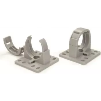 HellermannTyton CTCC-IWS17-MB43-PA66/6HIRHS-GY βάση αυλακωτού σωλήνα, βάση κόλλας, 17 mm, γκρι