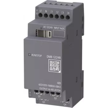 Siemens LOGO! DM8 6ED1055-1MB00-0BA3 ψηφιακή μονάδα επέκτασης 4DI/4DO ρελέ 12/24V DC