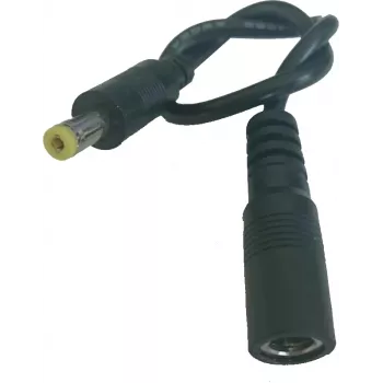 ALLNET Καλώδιο τροφοδοσίας DC 5.5x2.1mm θηλυκό σε 4.75x1.7mm αρσενικό, 15cm, μαύρο