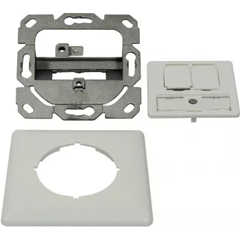 Synergy 21 Θήκη Keystone Υποδοχής για 2x TP Module, Λευκό, σχεδιαστικά συμβατό UAE (S216359)