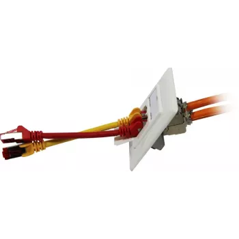 Synergy 21 Θήκη Keystone Υποδοχής για 2x TP Module, Λευκό, σχεδιαστικά συμβατό UAE (S216359)