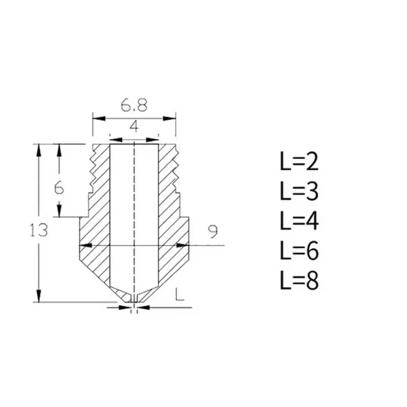 ALLNET 4duino 3D Ακροφύσια, διάφορα μεγέθη