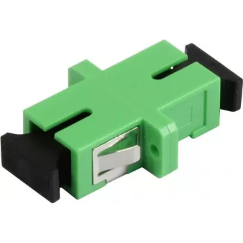 SYNERGY21 SC/APC Προσαρμογέας Οπτικής Ίνας, Singlemode, Simplex, PVC, Κεραμικό Sleeve, Flanged, Πράσινο