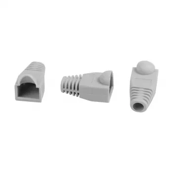 Synergy21 RJ45 Cat.6A S-UTP Βύσμα, Θωρακισμένο, Γκρι, Συσκευασία 100 τεμ., Εξωτερική Διάμετρος 6,5 mm (S215675)