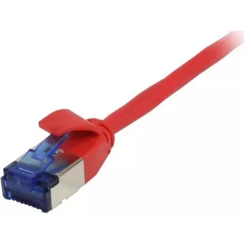 SYNERGY21 Καλώδιο Patch RJ45, CAT6A 500MHz, 10m, Κόκκινο, U/FTP, Slimline Στρογγυλό d=3,8mm, TPE (Superflex), AWG32