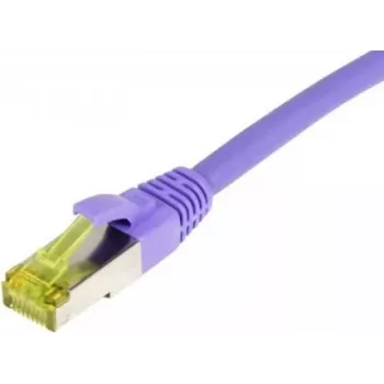 SYNERGY21 Patchkabel RJ45, CAT6A 500MHz, 15m, μωβ, S-STP (S/FTP), TPE/LSZH (Ultraflex), AWG26, με Cat.7 Rohkabel
