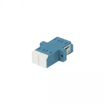 SYNERGY21 Υποδοχή οπτικών ινών LC/LC singlemode OS2 9/125µm duplex μπλε PVC κεραμικός δακτύλιος φλάντζα με μονόπλευρο καπάκι προστασίας λέιζερ