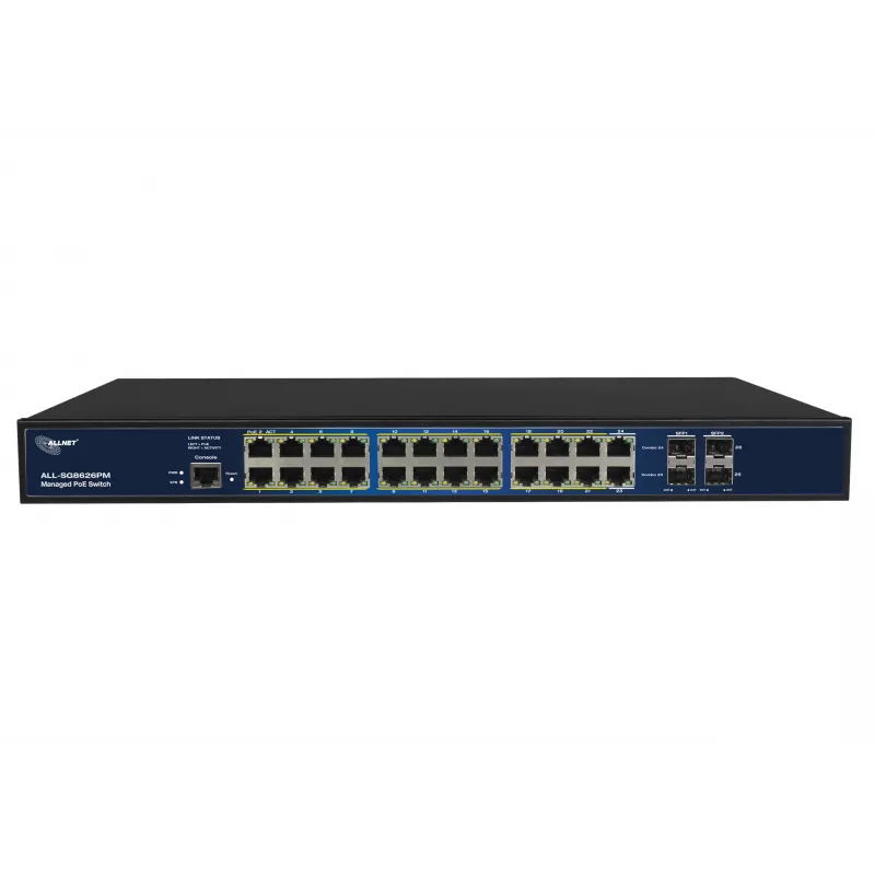 ALLNET ALL-SG8626PMJ Layer 2+ Full Managed Gigabit Switch με 24-Port PoE+ 370W