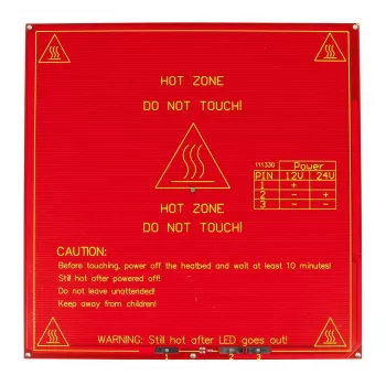 ALLNET 4duino 3D Printer Θερμαινόμενη βάση Τετράγωνη 215mm 12V/24V RepRap Mendel (ALL_KS_hotbed_square)