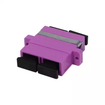 SYNERGY21 οπτικός ζεύκτης Fiber Optic SC/SC Multimode Duplex OM4 50/125µm PVC βιολετί κεραμικό χιτώνιο